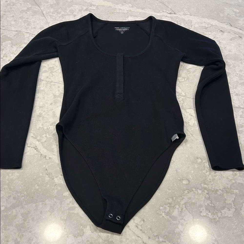 Good American Black Bodysuit